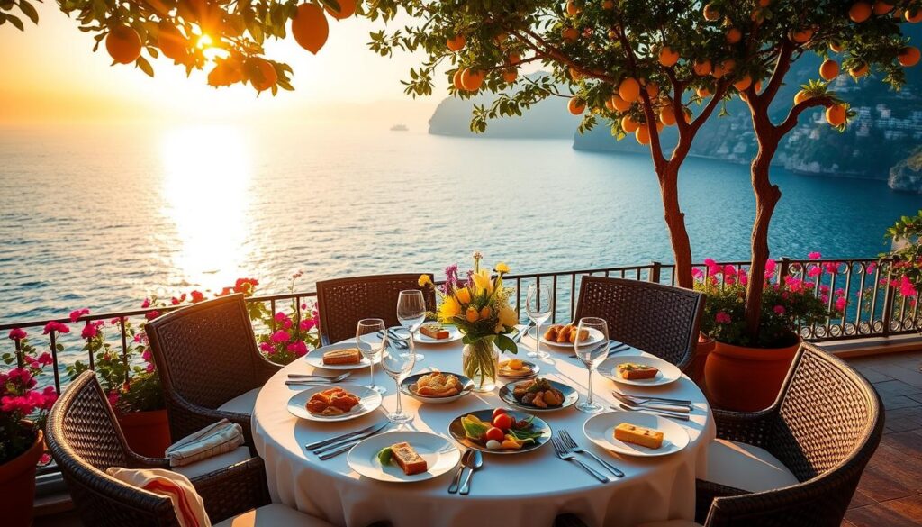 amalfi coast dining